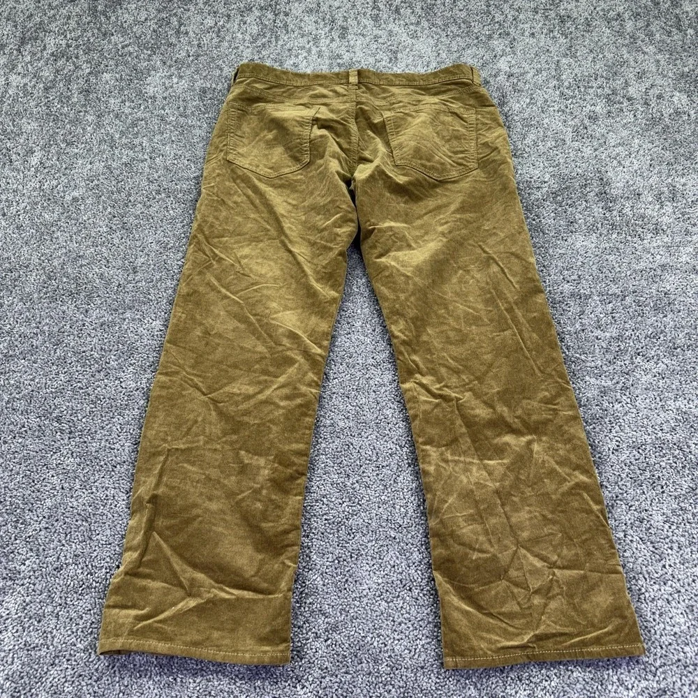 Kirkland Signature Pants Mens 36x30 Brown Corduroy Khakis Stretch Casual Pockets